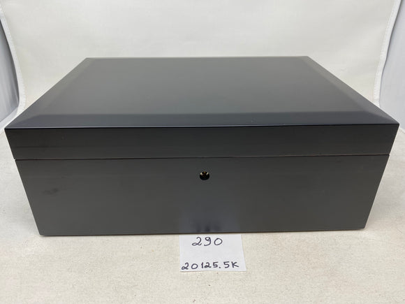 FACTORY FLOOR SALE #290 - AS IS -125 CIGAR HUMIDOR 20125.5K BY DANIEL MARSHALL IN BLACK MATTE PRIVATE STOCK HUMIDOR