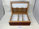 FACTORY FLOOR SALE #141 - AS IS - Rare Milk Glass Lined 125 CIGAR HUMIDOR COCOBOLO ROSEWOOD BY DANIEL MARSHALL - CREATED FOR NAT SHERMAN