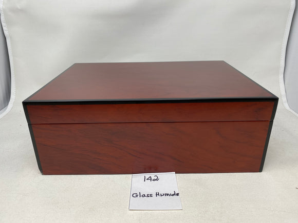 FACTORY FLOOR SALE #142 - AS IS -Rare Milk Glass Lined 125 CIGAR HUMIDOR COCOBOLO ROSEWOOD BY DANIEL MARSHALL - CREATED FOR NAT SHERMAN