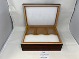 FACTORY FLOOR SALE #146 - Top rated Rare Milk Glass Lined 125 CIGAR HUMIDOR MACASSAR EBONY MATTE FINISH BY DANIEL MARSHALL - CREATED FOR NAT SHERMAN