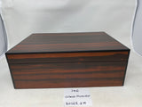 FACTORY FLOOR SALE #146 - Top rated Rare Milk Glass Lined 125 CIGAR HUMIDOR MACASSAR EBONY MATTE FINISH BY DANIEL MARSHALL - CREATED FOR NAT SHERMAN