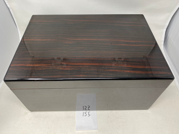 FACTORY FLOOR SALE #155 - AS IS -MACASSAR EBONY 175 CIGAR HUMIDOR MADE FOR BALLY OF SWITZERLAND BY DANIEL MARSHALL PRIVATE STOCK HUMIDOR