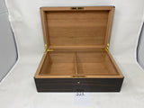 FACTORY FLOOR SALE #221 - AS IS -MACASSAR EBONY 125 CIGAR HUMIDOR 30125.2K BY DANIEL MARSHALL PRIVATE STOCK HUMIDOR