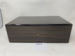 FACTORY FLOOR SALE #221 - AS IS -MACASSAR EBONY 125 CIGAR HUMIDOR 30125.2K BY DANIEL MARSHALL PRIVATE STOCK HUMIDOR