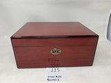 FACTORY FLOOR SALE #115 - AS IS - Rare Milk Glass Lined 100 CIGAR HUMIDOR COCOBOLO ROSEWOOD BY DANIEL MARSHALL - CREATED FOR NAT SHERMAN