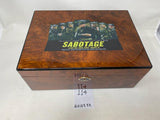 FACTORY FLOOR SALE #114 - AS IS - Movie Memorabilia- 1 OF 2 MADE FOR THE MOVIE "SABOTAGE" 125 CIGAR HUMIDOR IN RARE BURL WOOD 30125.3K BY DANIEL MARSHALL