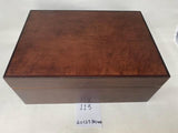 FACTORY FLOOR SALE #113 - AS IS -125 CIGAR HUMIDOR 20125 MATTE FINISH BURL BY DANIEL MARSHALL PRIVATE STOCK HUMIDOR