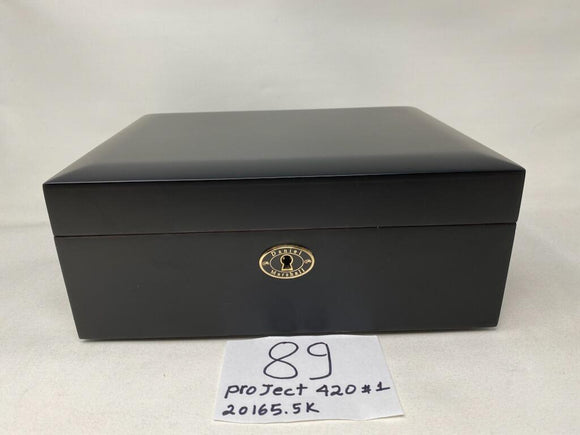 FACTORY FLOOR SALE #89 - AS IS -CANNABIS HUMIDOR - DM PROJECT 420 #1 BY DANIEL MARSHALL IN BLACK MATTE