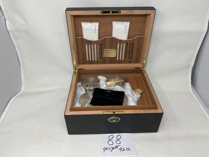 FACTORY FLOOR SALE #88- AS IS -GREEN GOLD CANNABIS HUMIDOR PROJECT 420 BY DANIEL MARSHALL IN BLACK MATTE