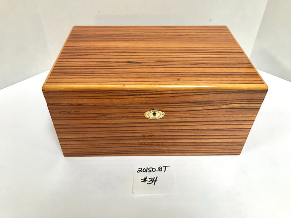 FACTORY FLOOR SALE ITEM #34 ZEBRAWOOD 150 PRIVATE STOCK HUMIDOR