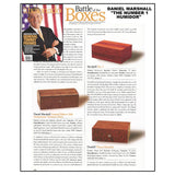 AUTOGRAPHED DANIEL MARSHALL LIMITED EDITION 500 CIGAR HUMIDOR IN BURL WITH 4 LIFT OUT TRAYS
