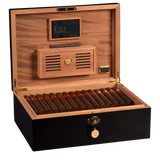 AMBIENTE BY DANIEL MARSHALL 125 HUMIDOR IN BLACK MATTE PRIVATE STOCK HUMIDOR WITH LIFT OUT TRAY