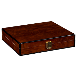 DANIEL MARSHALL DESK-TRAVEL HUMIDOR IN PRECIOUS BURL PRIVATE STOCK SALE HUMIDOR