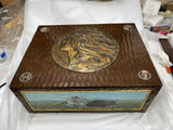 From DM Museum Archives - 1 of 1 -Passion for America Collection "Indians Hunting Buffalo" Humidor by Daniel Marshall