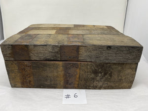 Factory Floor Sale - 1962 "50 Year Old Oak Whiskey Stave" Humidor by Daniel Marshall, Limited Editions